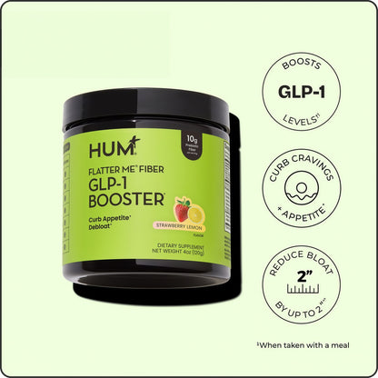 HUM Flatter Me Fiber Powder Drink Mix, 10 Servings