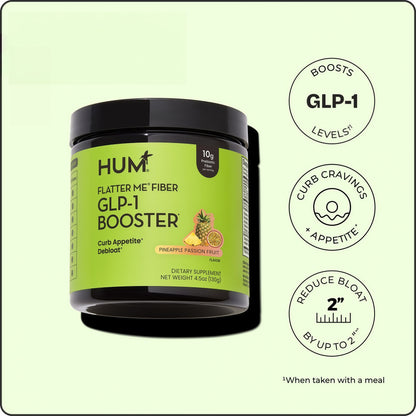 HUM Flatter Me Fiber Powder Drink Mix, 10 Servings