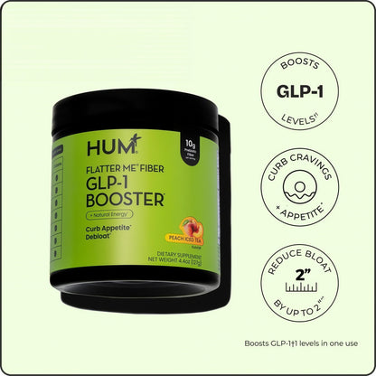 HUM Flatter Me Fiber Powder Drink Mix, 10 Servings